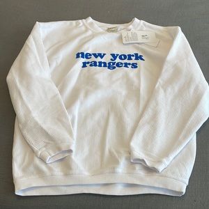 NET Waffle Crewneck Pullover - New York Rangers